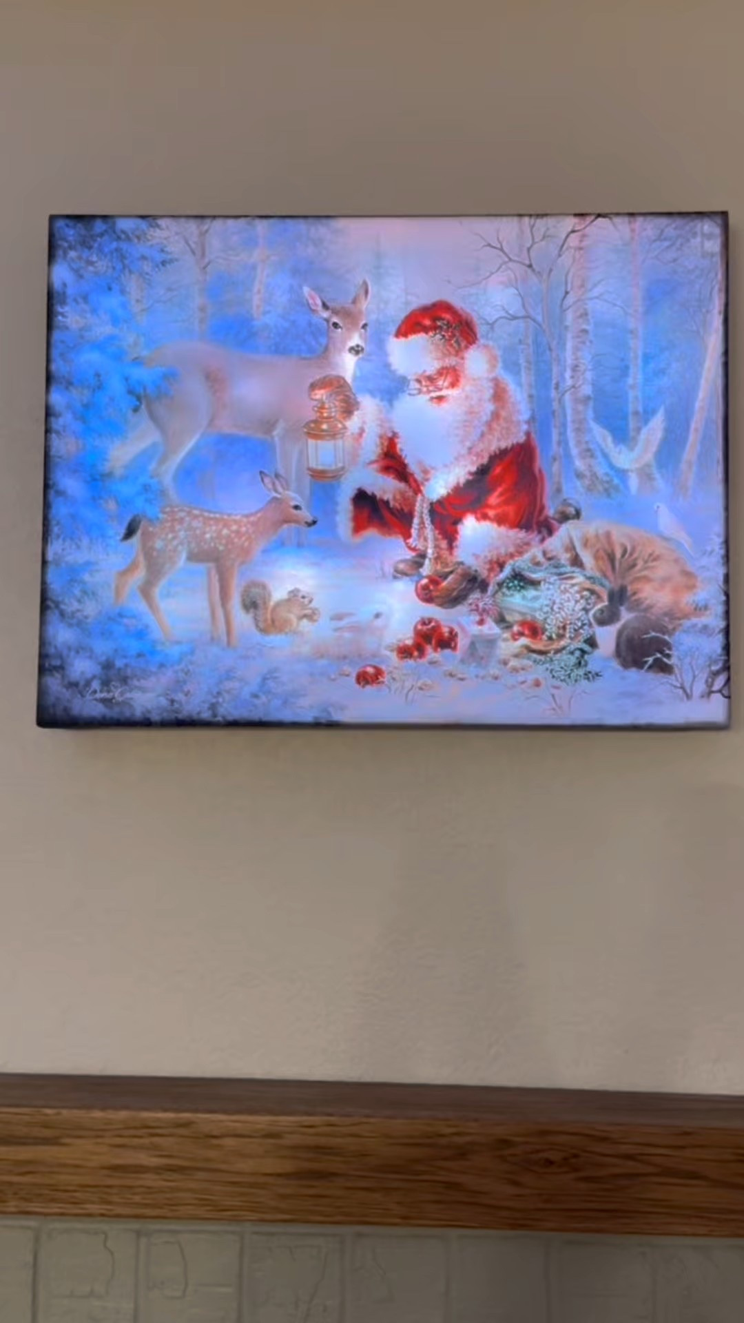 Christmas Canvas LED Santa Print. Use remote control to set color. 

#LTKHome #LTKHoliday #LTKSeasonal