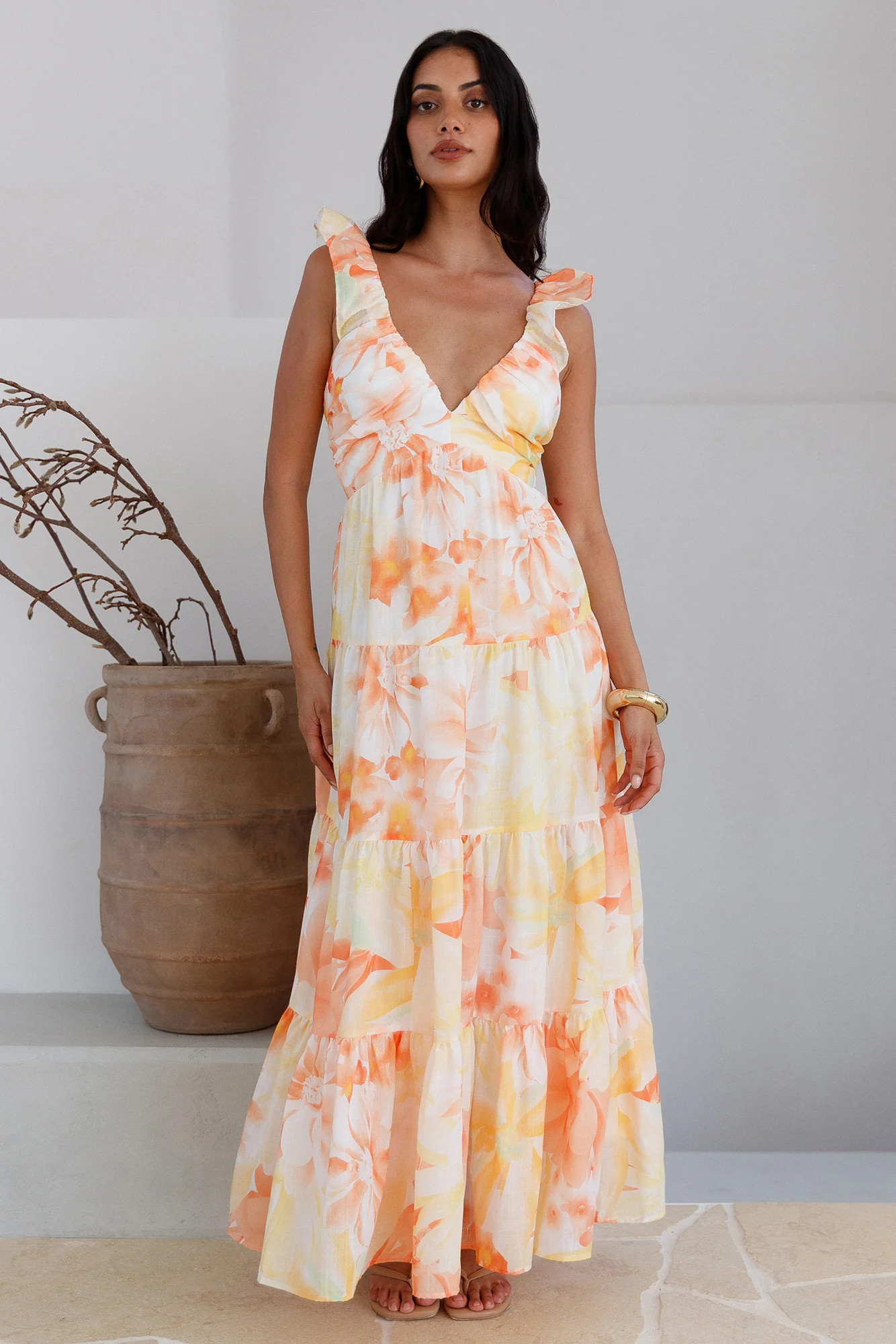 Regella Maxi Dress Yellow | Fortunate One