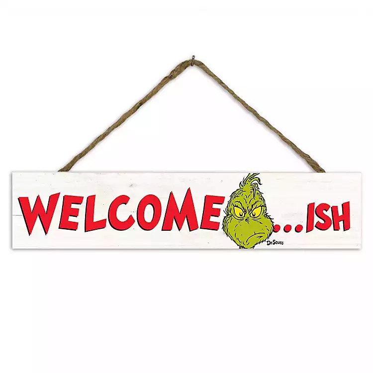 Welcome-ish Grinch Hanging Wall Plaque | Kirklands Home | Kirklands