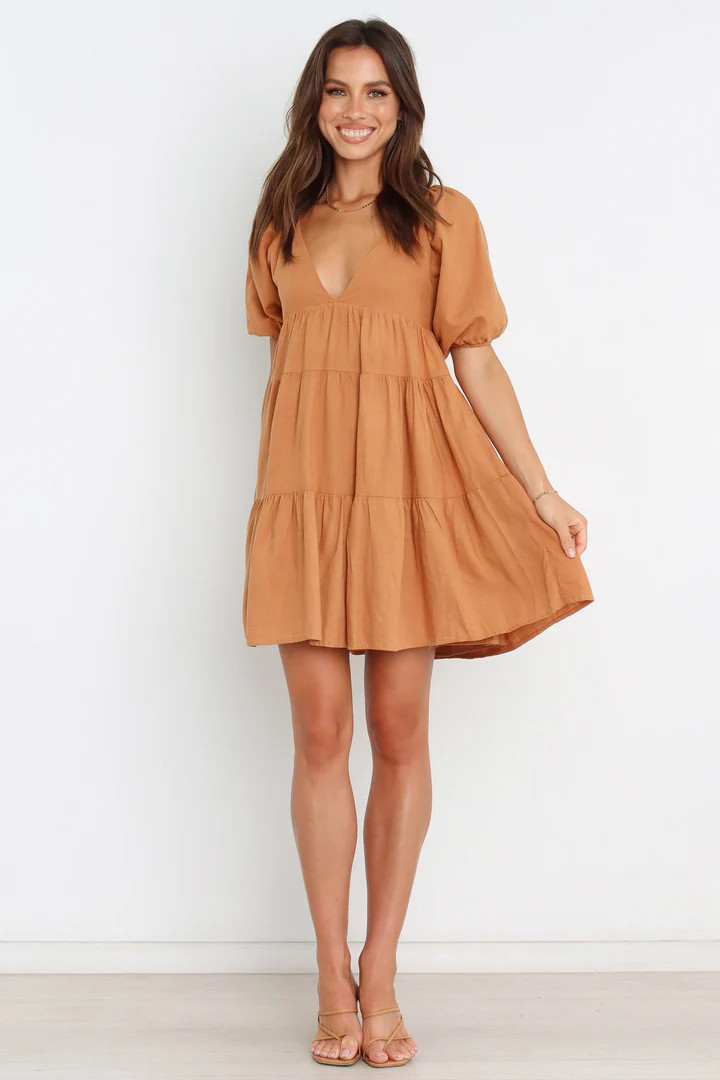 Lorey Dress - Tan | Petal & Pup (US)