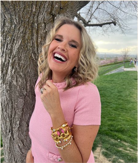 🌸pretty in pink….
Dress Under $50 this beautiful and great quality dress is a designer inspired and it doesn’t disappoint.

Fully lined, fits true to size 

I have it paired with Julie Vos jewelry (makes great Mother’s Day gifts! 

Madison Maison  handmade quilted loafers… not linkable save 15% with Cade DARCY15  on www.Madisonstyle.com

Perfect Mother’s Day dress, graduation and wedding guest dress 

#amazonfind