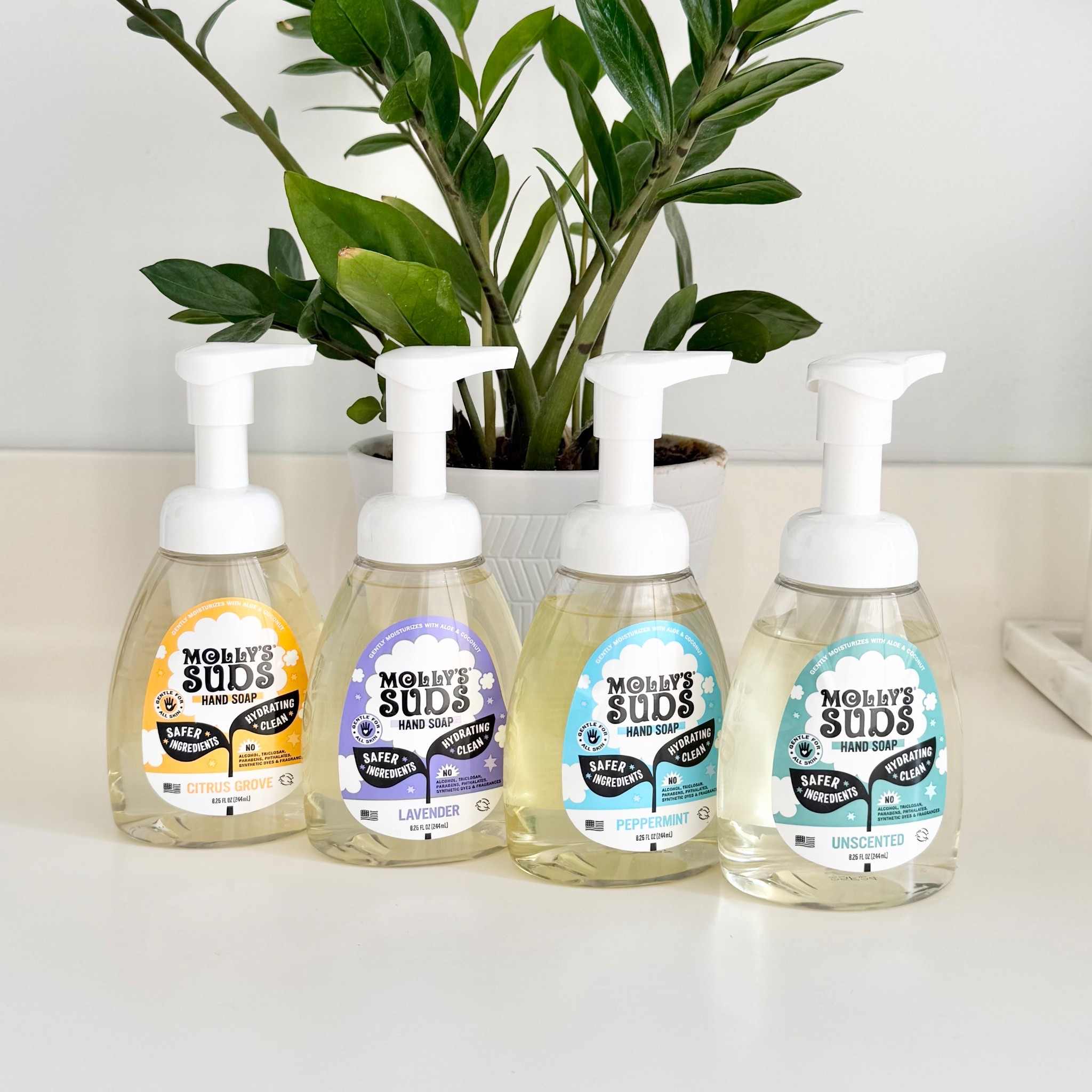 @mollys_suds Foaming Hand Soap. 
$23.99 
- Citrus Grove - 8.25 Oz (Pack of 3)
- Lavender - 8.25 Oz (Pack of 3)
- Peppermint - 8.25 Oz (Pack of 3)
- Unscented - 8.25 Oz (Pack of 3)

#mollysuds #mollysudsfoaminghandsoap #nontoxicliving #happyearthweek 
#sarahnicole_shopaholic

#LTKHome