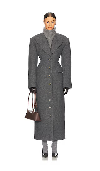 Italian Wool Blend Topcoat in Charcoal | Revolve Clothing (Global)
