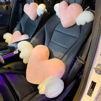 New Love Neck Pillow Seat Back Pillow Lumbar Support Cushion Heart-Shaped Car Headrest Plush Universal Car Accessories pillow | AliExpress (US)