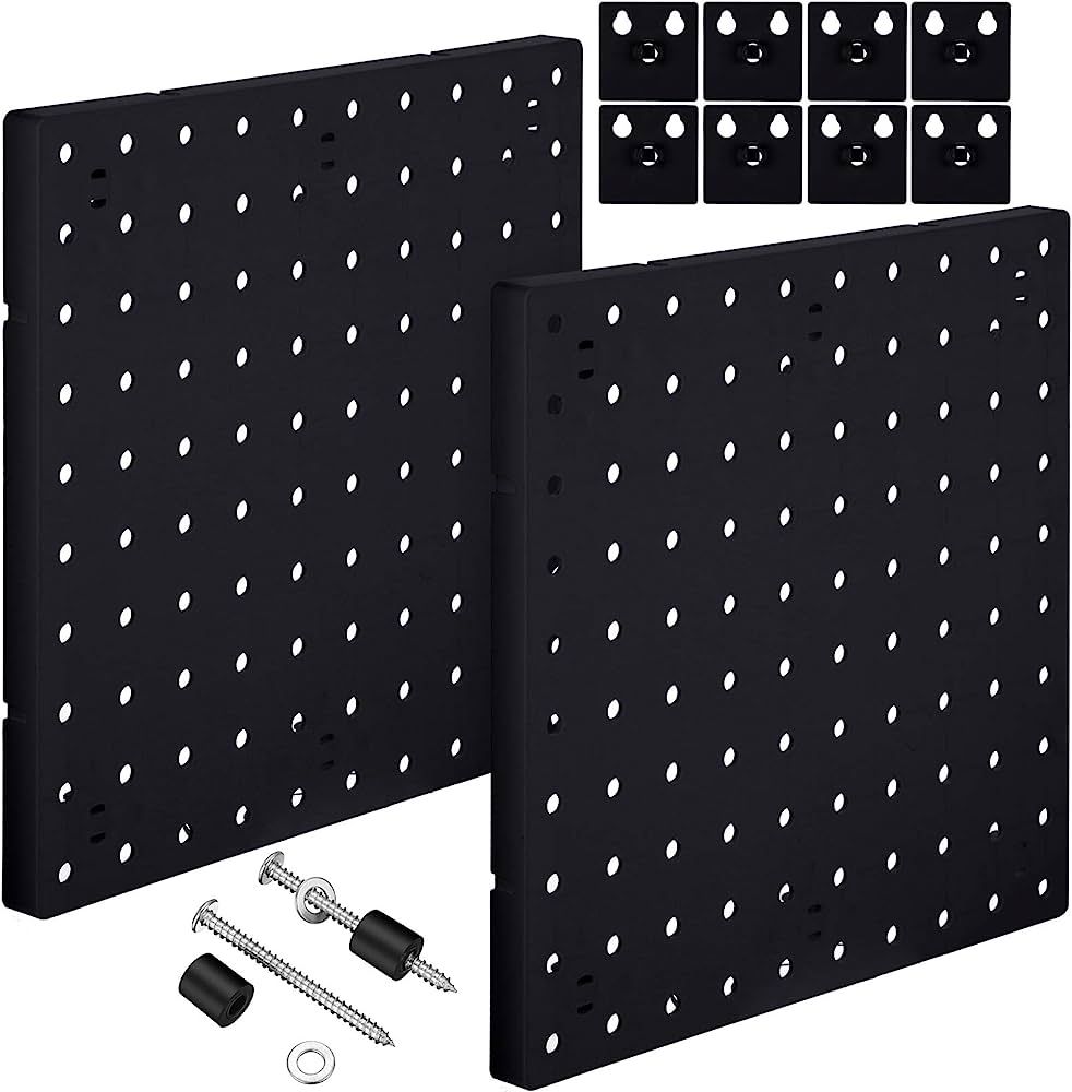 2 Pieces Pegboard Wall Organizer Small Pegboard Peg Board Wall Panel Kits Pegboard Accessories, 2... | Amazon (US)