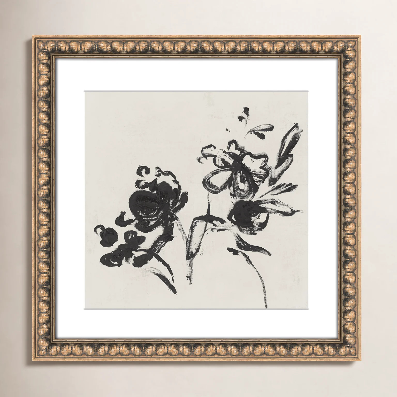 Black Florals I by Isabelle Z - Picture Frame Painting | Birch Lane