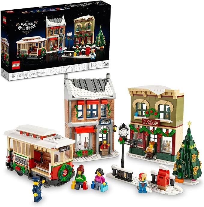 LEGO Holiday Main Street Building Set 10308, for Adults and Family, Christmas Village Building Ki... | Amazon (US)