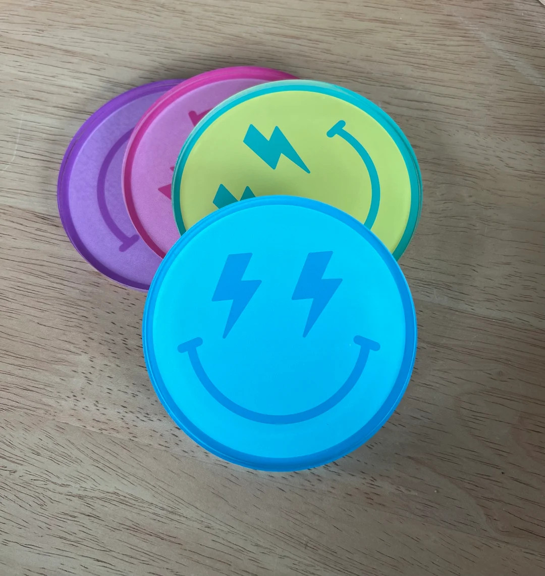 Smiley Coasters, House Coasters, Set of 4 | Etsy (US)