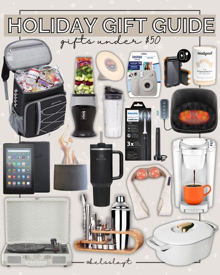 Gift guide under $50, gift for her, gift for him, Christmas gift ideas, backpack cooler, record player, alarm clock, tabletop fire pit, coffee machine 

#LTKGiftGuide #LTKunder50 #LTKHoliday