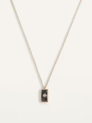 Gold-Toned Stone-Pendant Necklace for Women | Old Navy (US)