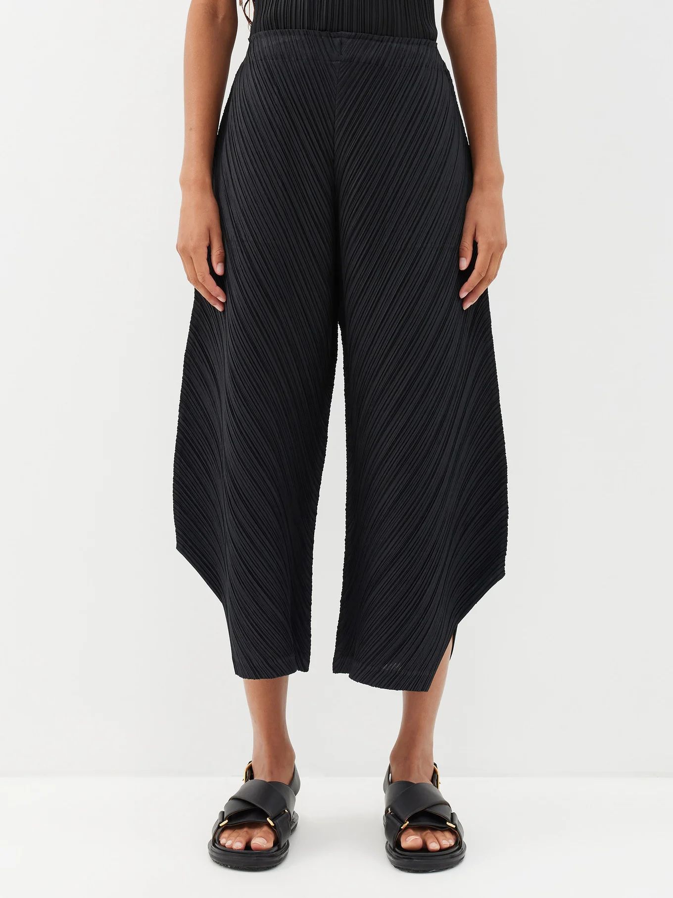 Cropped technical-pleated trousers | Matches (US)