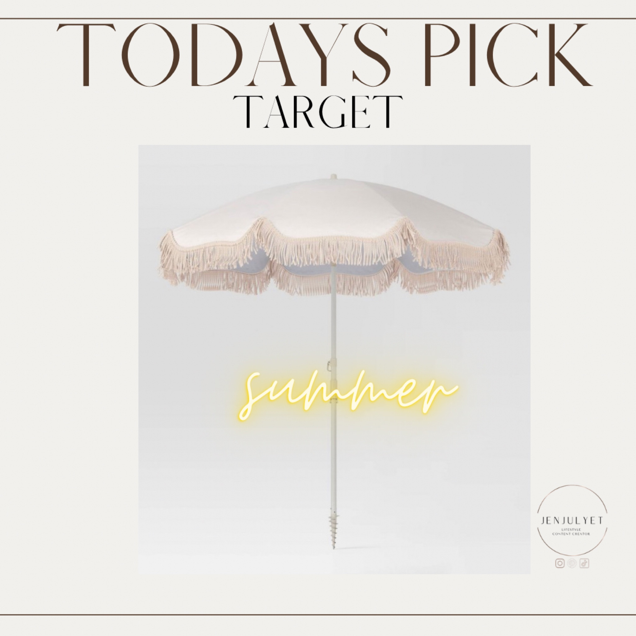 Boho and minimalist outdoor umbrella perfect for spring and summer gatherings! Get while it’s in stock

Target must have outdoor activities pool beach vacation picnic

#LTKSeasonal #LTKFind #LTKhome