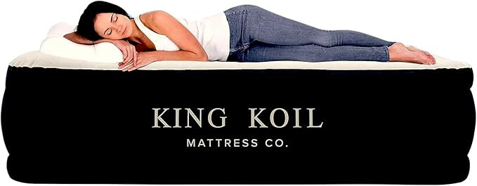 King Koil Luxury Pillow Top Plush Queen Air Mattress with Built-in High-Speed Pump Best for Home,... | Amazon (US)