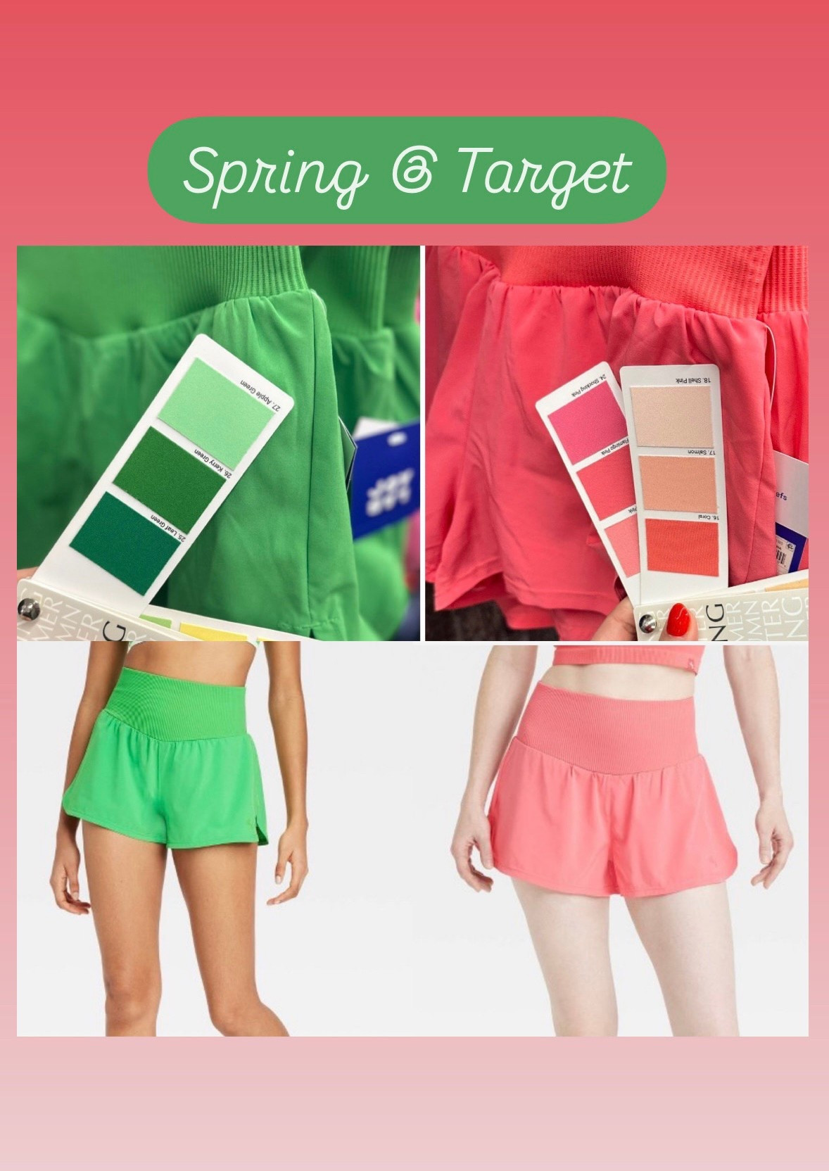 Verified Spring at Target

Vibrant Green
Coral Orange

(The pink was slightly cool leaning and could work for light springs and light summers + HOC Winters)

#LTKFindsUnder50 #LTKActive #LTKSpringSale
