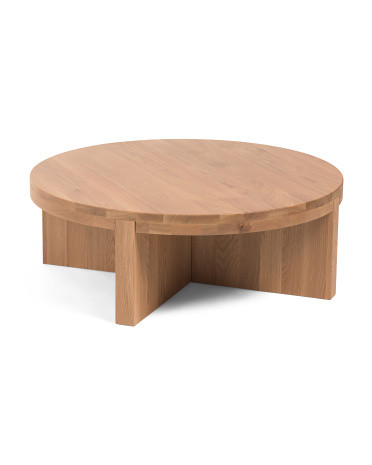 38x13.5 Folke Solid Oak Coffee Table | TJ Maxx