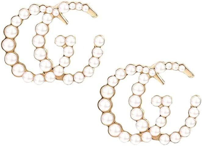 Cute Gg Gold Stud Earrings for Women G Letter Earrings Gold Earrings Lightweight Rhinestone Earri... | Amazon (US)