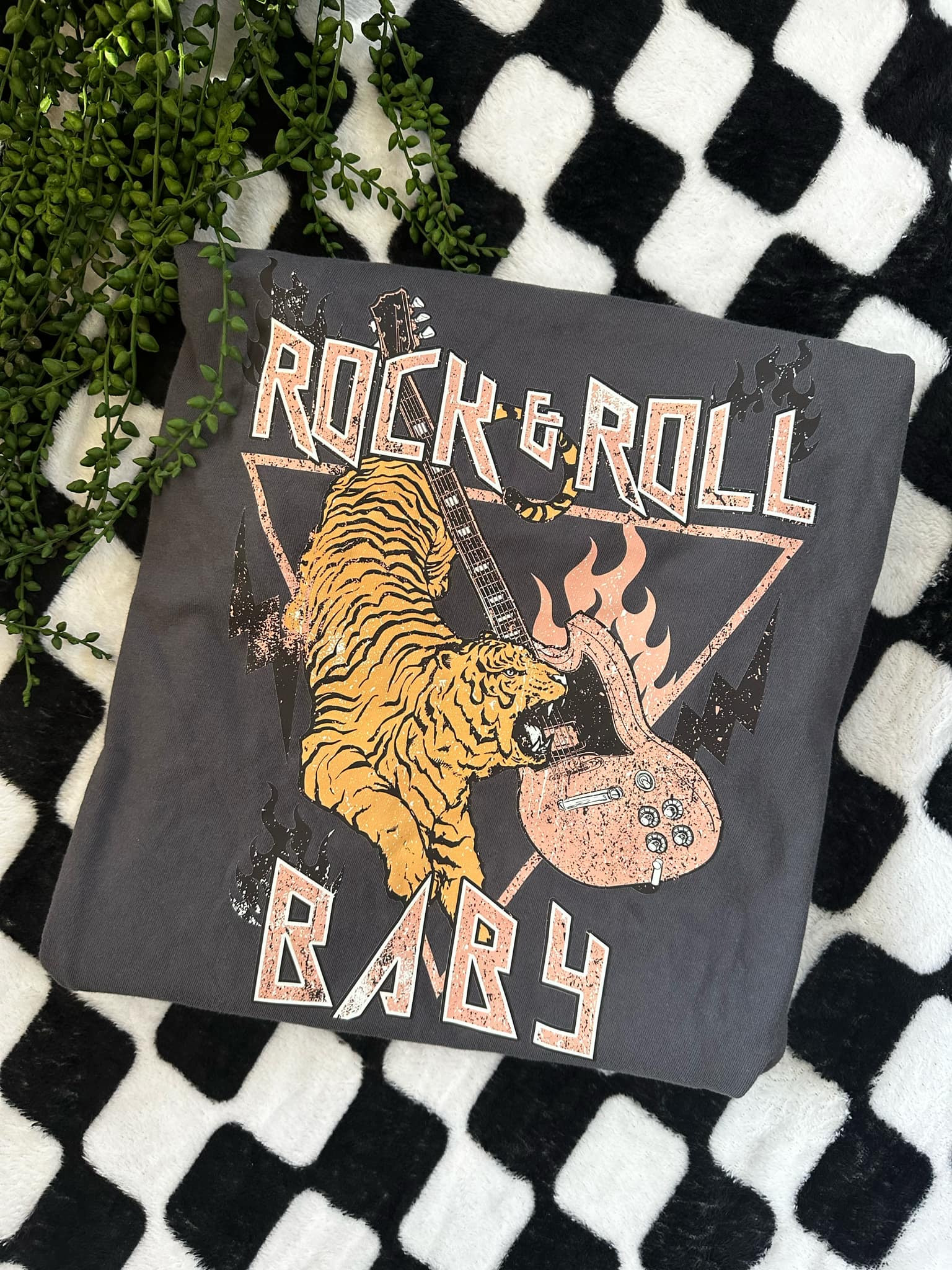 Rock & Roll Baby Graphic Tee Small | Fabulous Finds Boutique