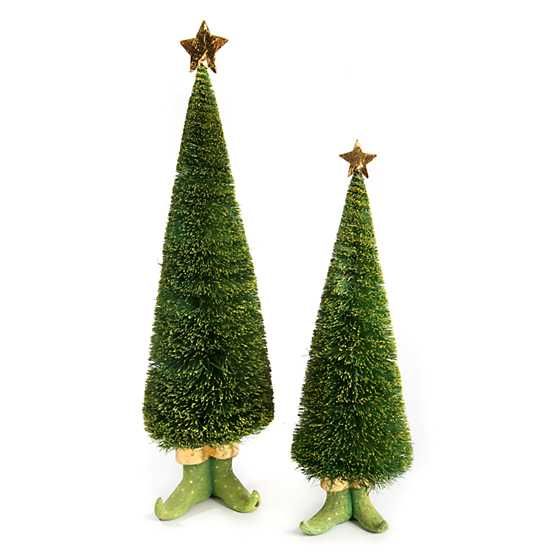 Patience Brewster Dash Away Sisal Elf Tree Figures | MacKenzie-Childs