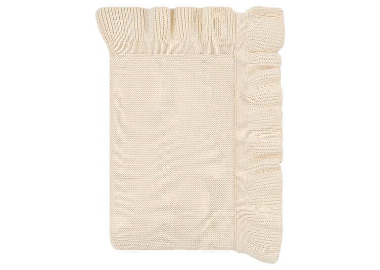Claridge Cotton Ruffle Throw Natural | Urban Barn