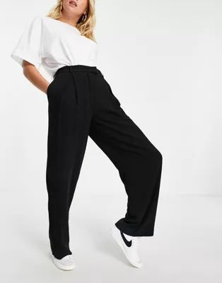 Weekday Lilah tailored trousers in black | ASOS (Global)