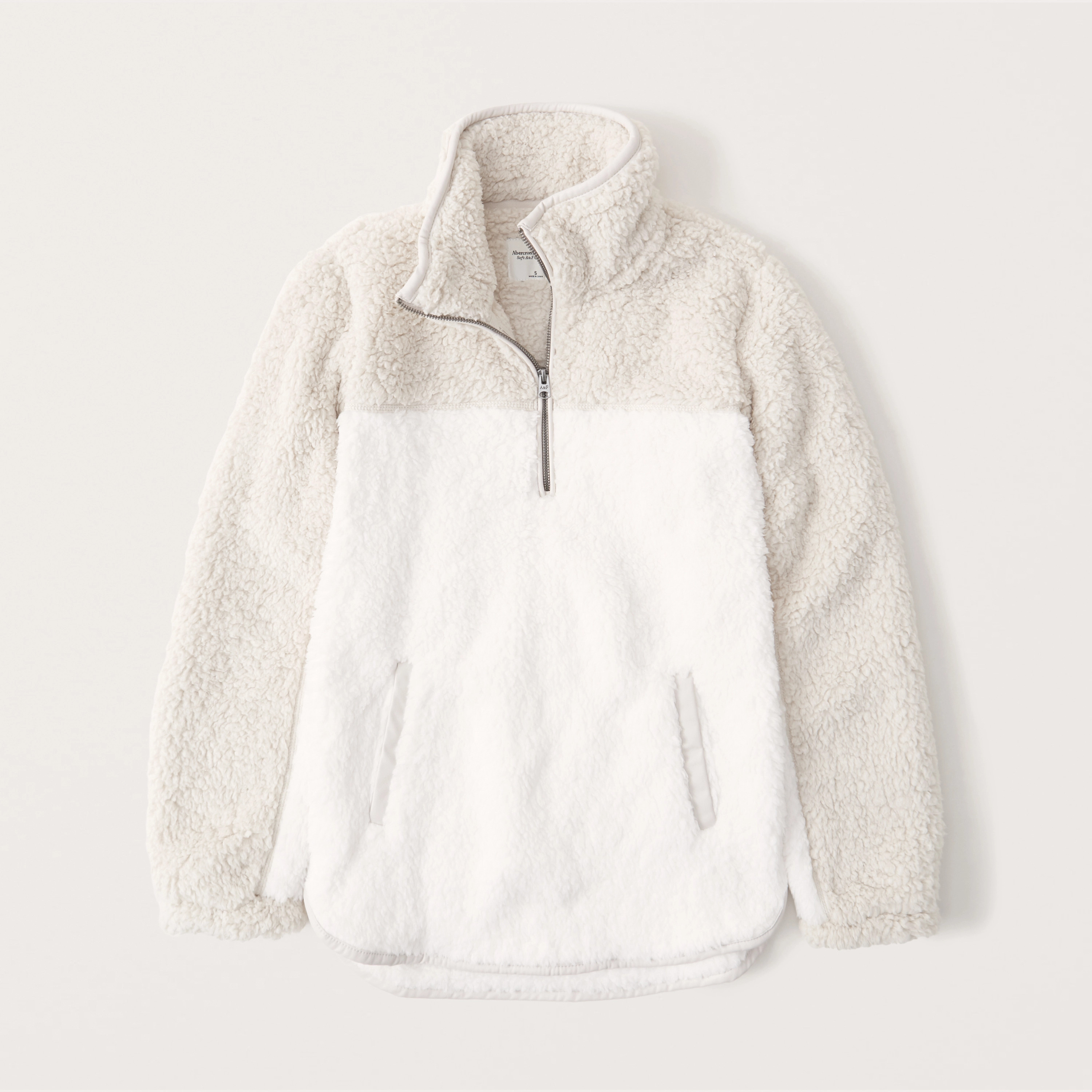 Half-Zip Sherpa Sweatshirt | Abercrombie & Fitch (US)