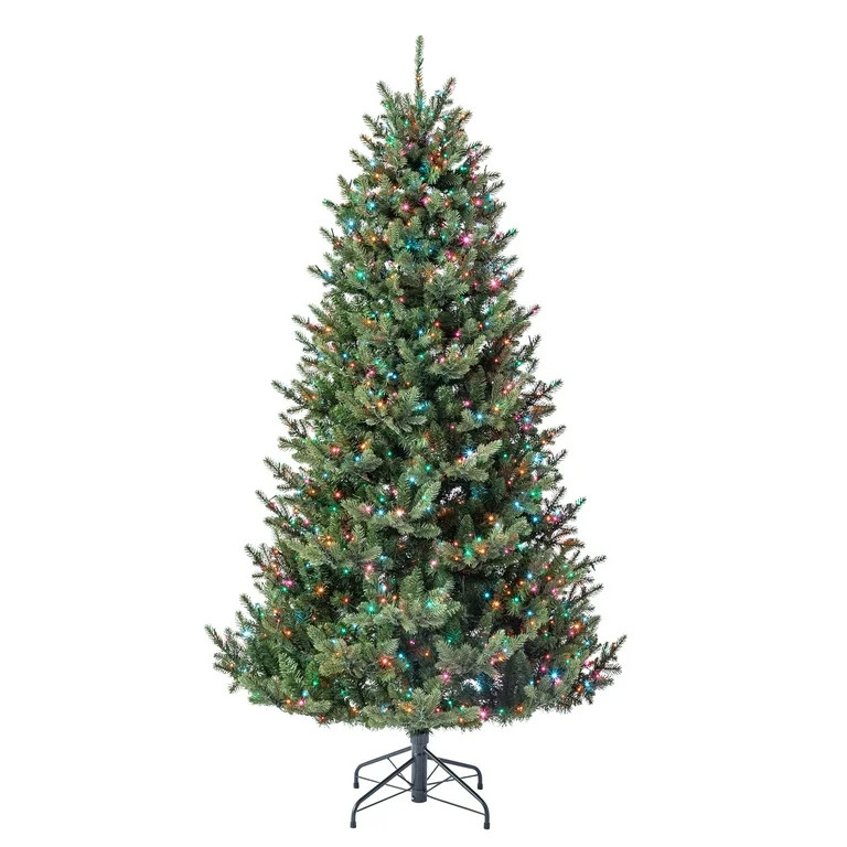 My Texas House 6.5FT Grand Spruce Prelit Green Artificial Christmas Tree with LumaDazzle Color-Ch... | Walmart (US)