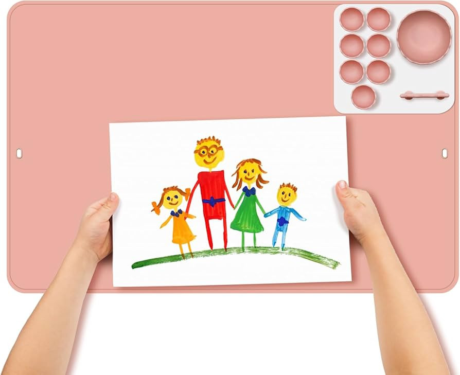 Silicone Painting Mat, Artist for Kids Gift Clay DIY Creations, Large Silicone Mats for Crafts Pa... | Amazon (US)