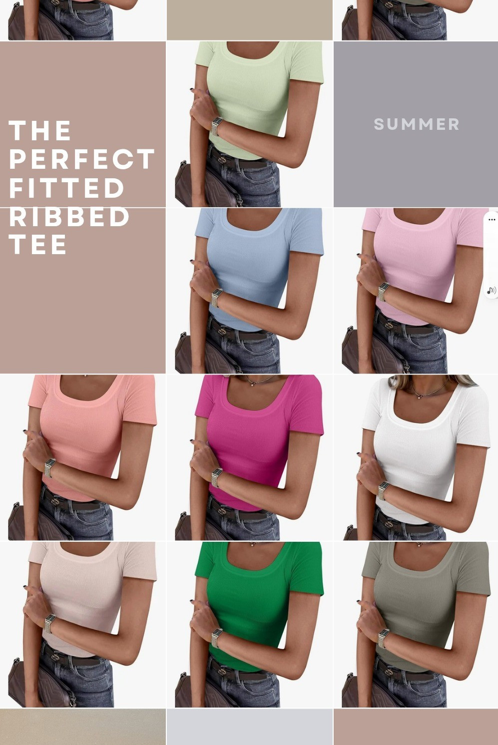 The perfect, fitted, ribbed tee 🎀 SO many colors!

#LTKStyleTip #LTKTravel #LTKFindsUnder50