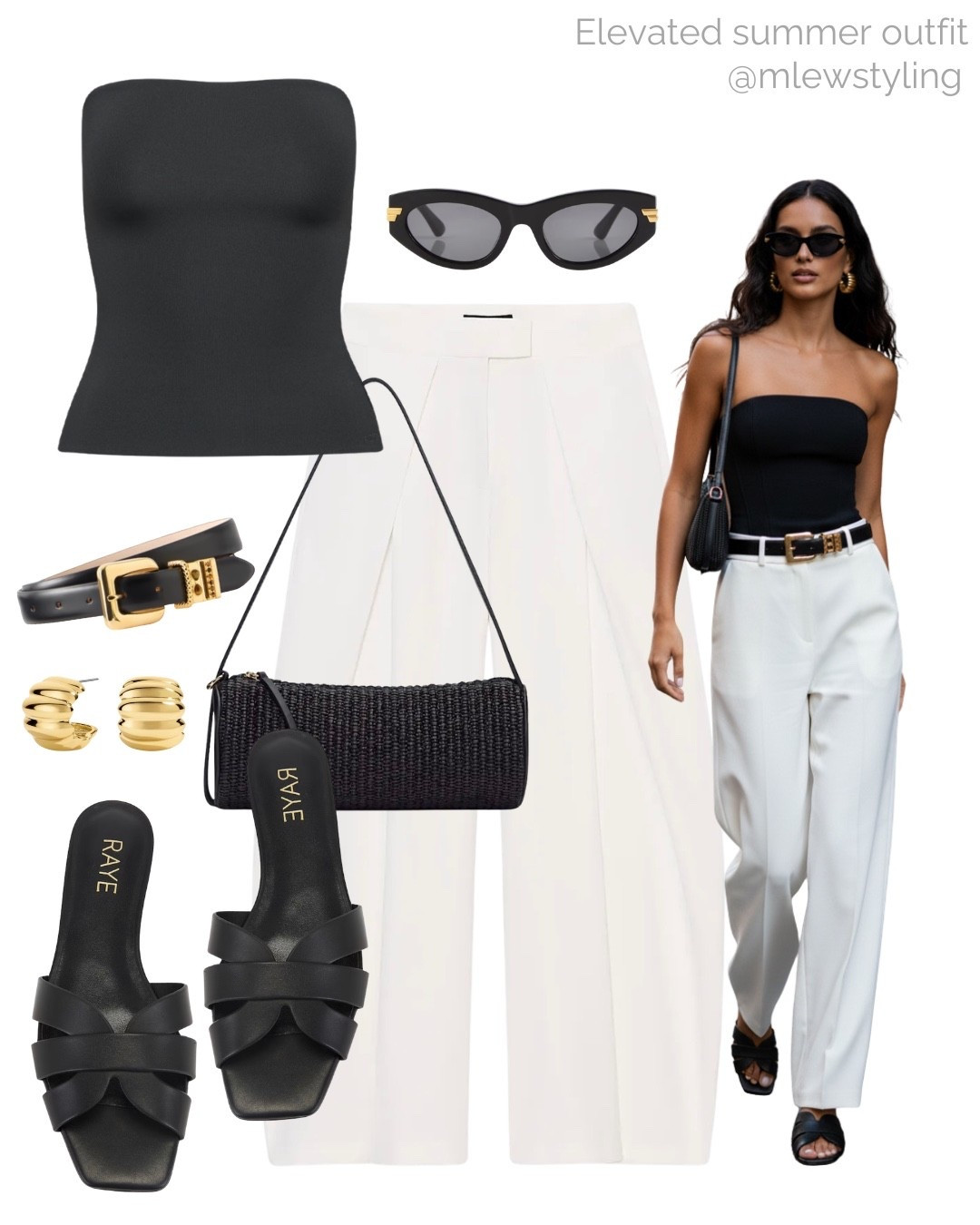 Elevated summer outfit with white pleated pants ✨

Tags: Zara trousers, raye leather sandals, reformation raffia bag, gold hoop earrings, old money outfit, Aritzia tube top, bottega veneta black sunglasses, neutral aesthetic, capsule wardrobe, date night look

#LTKsummer #LTKdatenight #LTKstyletip