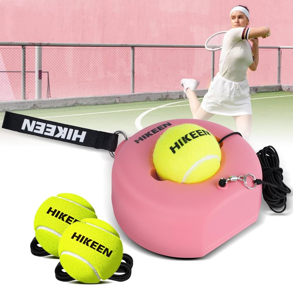 Hikeen Premium Tennis Trainer Rebound with Metal Base,Portable Solo Tennis Trainer Set with 3 Hig... | Amazon (US)