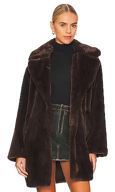 LAMARQUE Linnea Teddy Coat in Bitter Chocolate from Revolve.com | Revolve Clothing (Global)