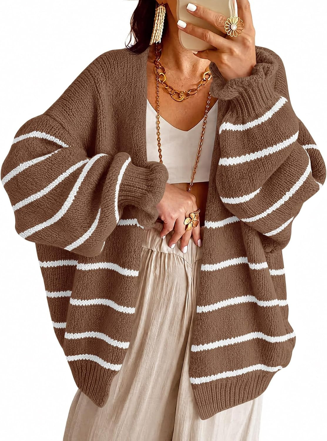 Saodimallsu Womens Oversized Cardigan Sweaters Fall Chunky Long Cardigans | Amazon (US)
