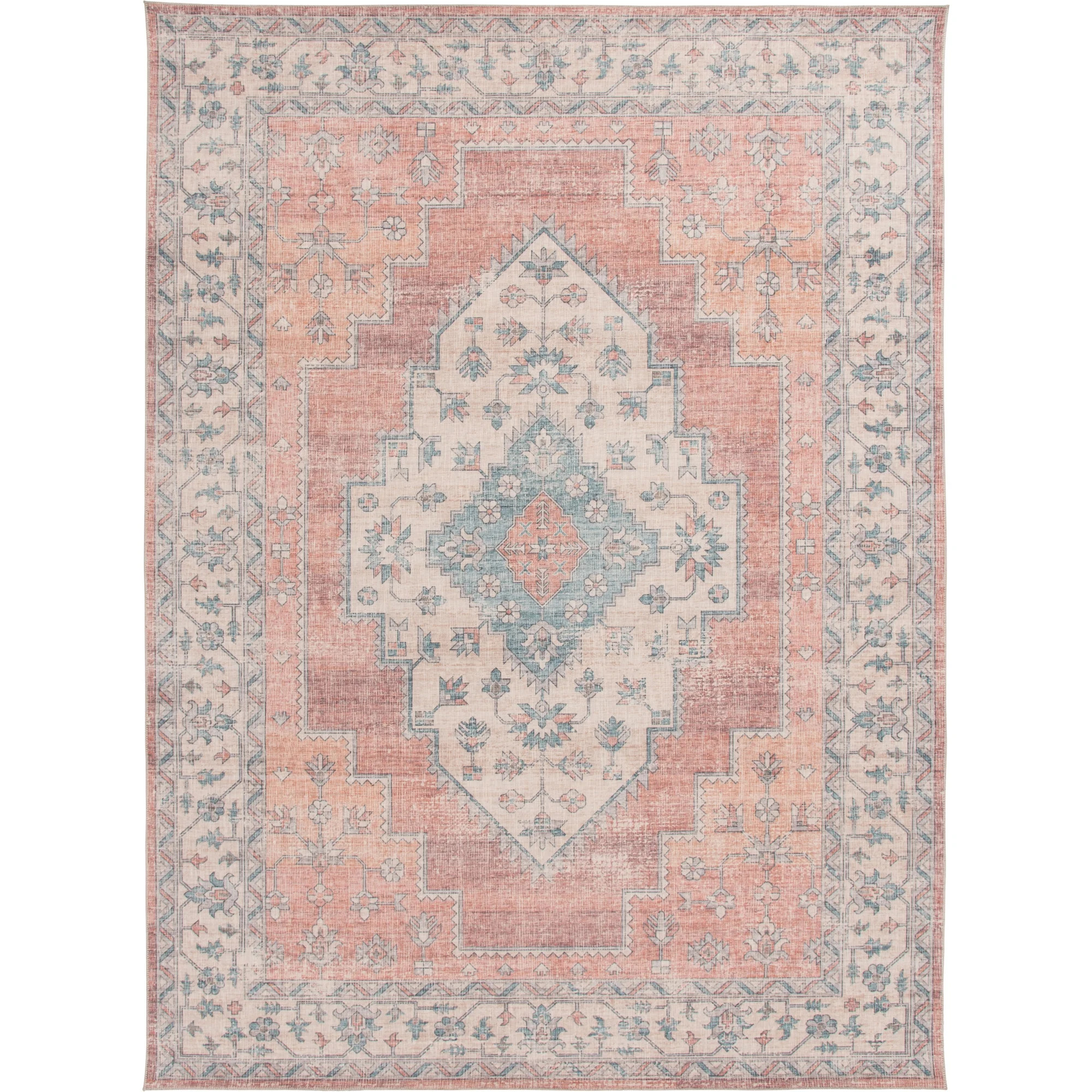 Better Homes & Gardens Persian Medallion Indoor Area Rug, Rust, 7'2"x9'10" | Walmart (US)