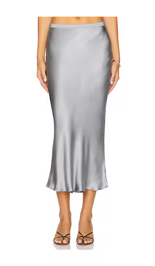 Bar Silk Skirt in Pastel Blue | Revolve Clothing (Global)