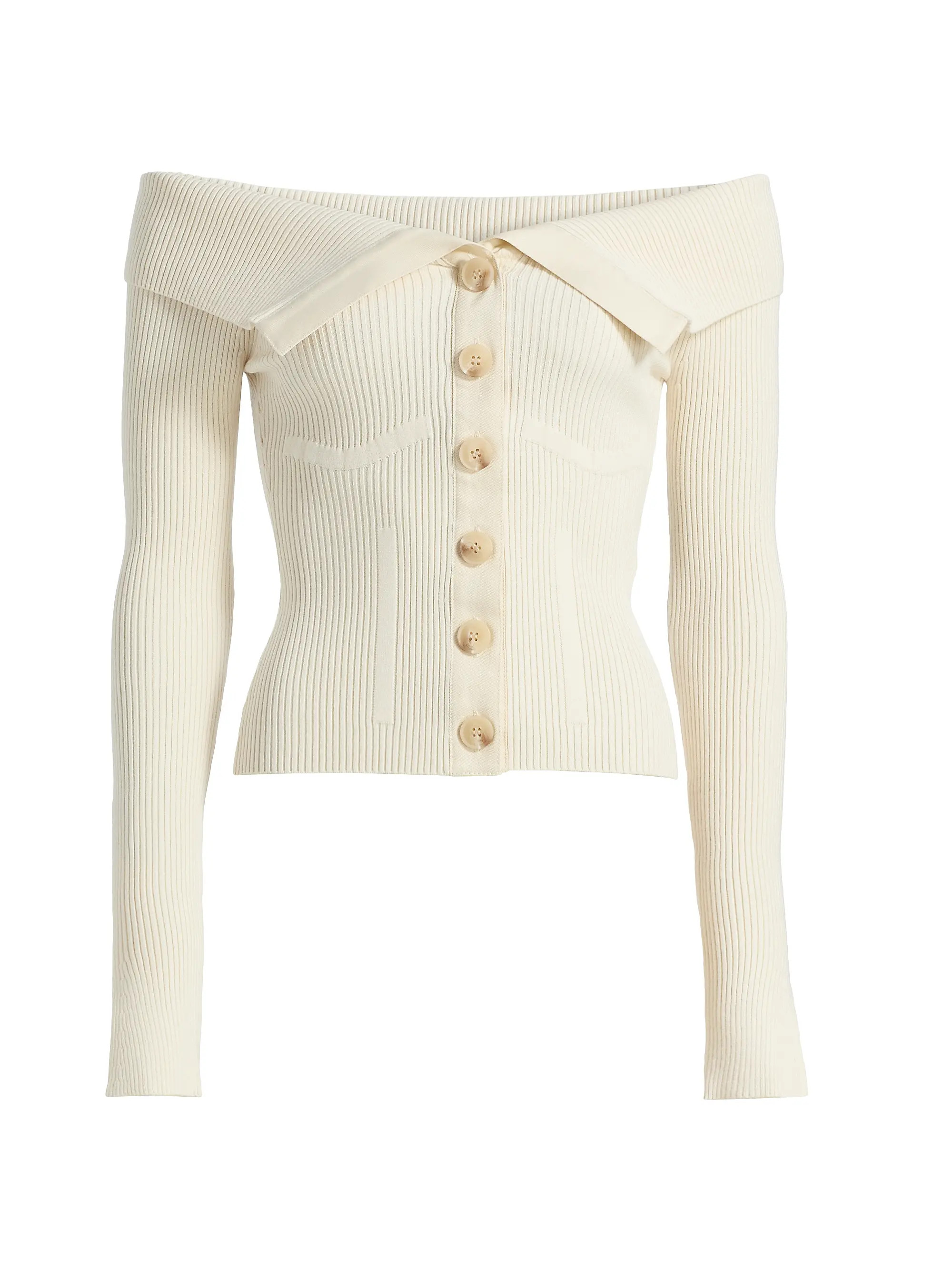 Zimmermann Off-Shoulder Knit Cardigan | Saks Fifth Avenue | Saks Fifth Avenue