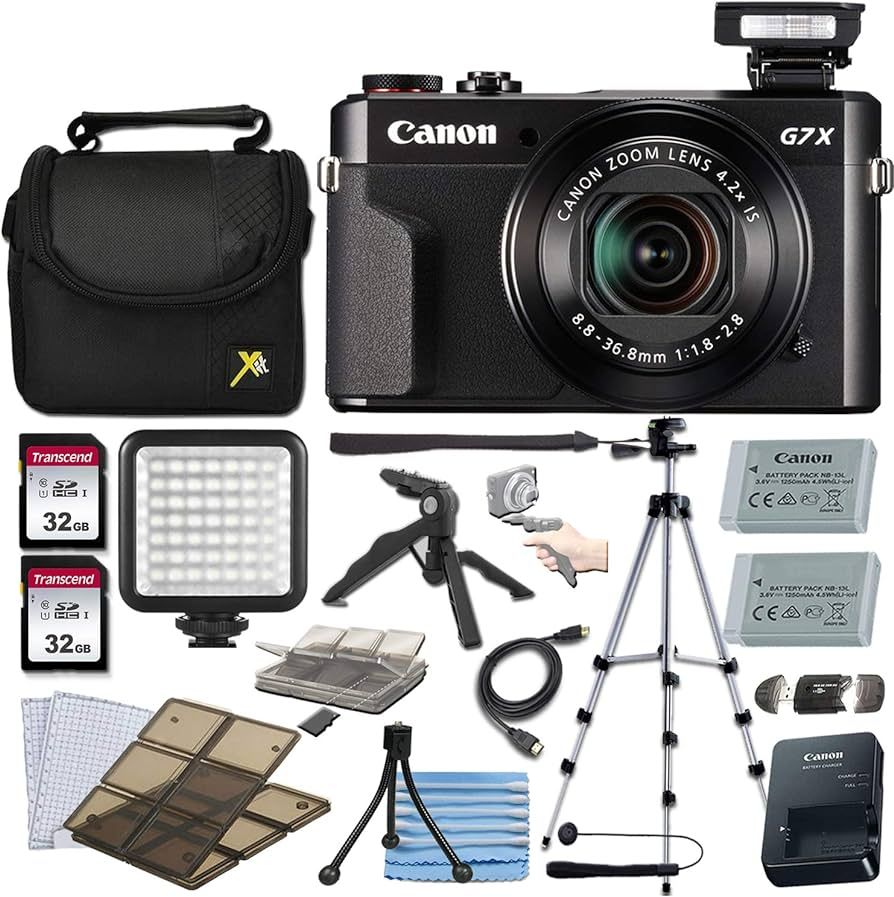 Canon PowerShot GX7 Mark II HS Digital Camera + Deluxe Starter Kit + Prime Accessory Bundle (incl... | Amazon (US)