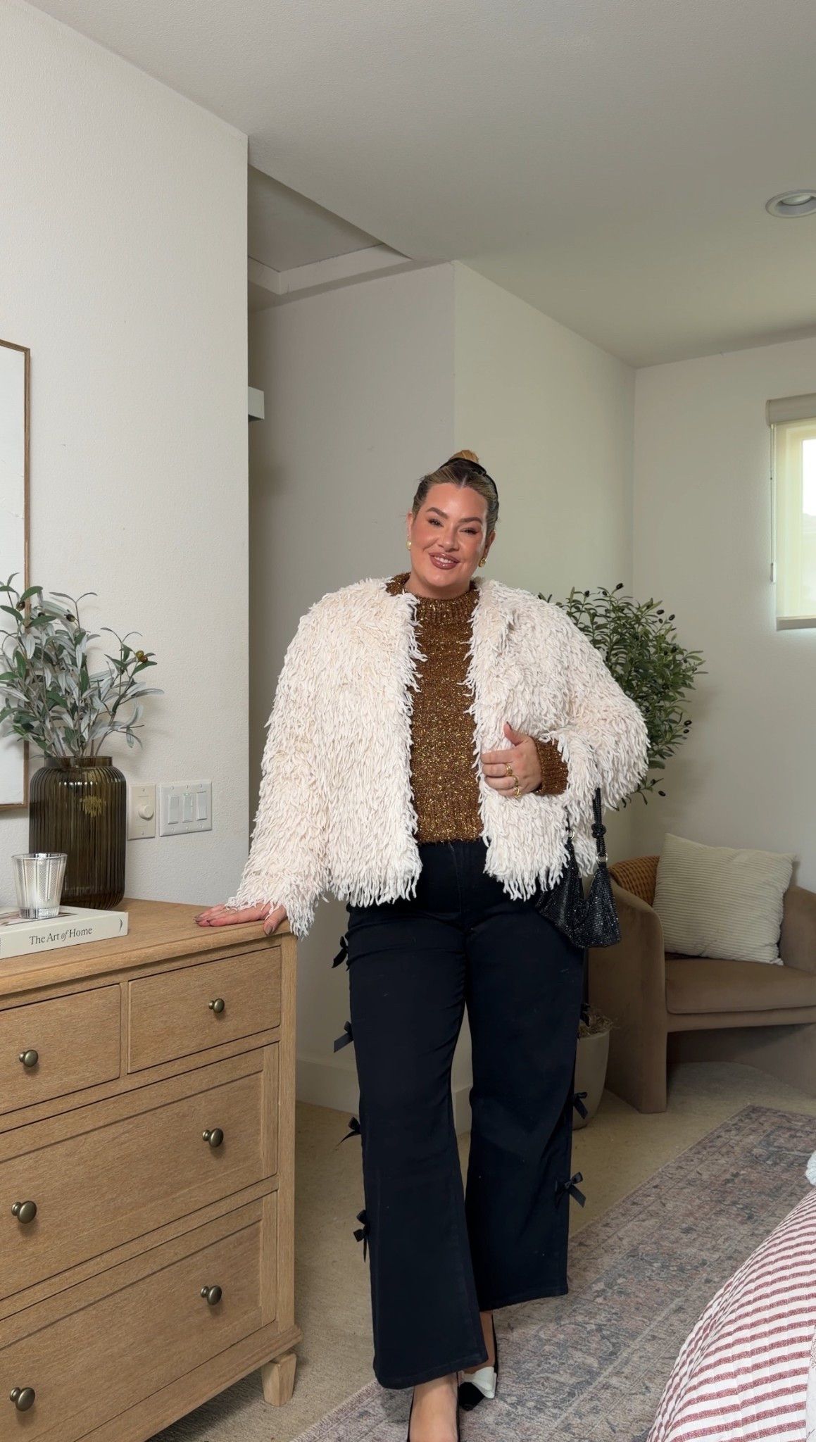 Holiday party outfit inspo ✨ wearing an xl in this sweater, xxl in these pants, and a 1x in this fur jacket!

#LTKSeasonal #LTKParties #LTKHoliday