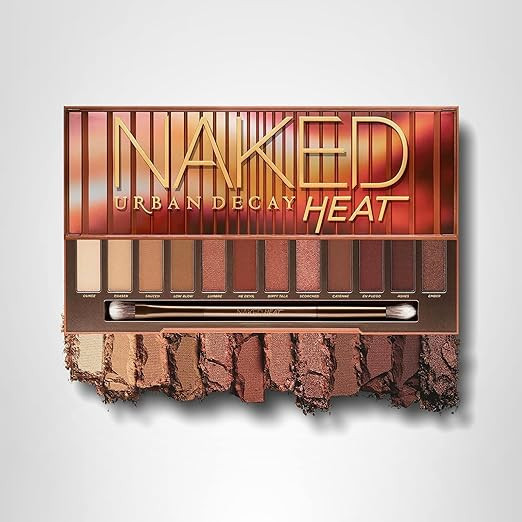Urban Decay Naked Heat Eyeshadow Palette, Warm Brown Neutral Makeup Palette, Matte, Metallic, Shi... | Amazon (US)