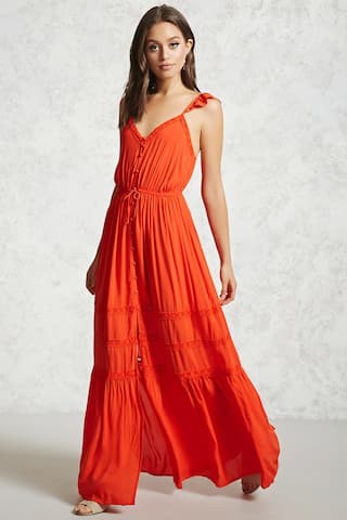 Crochet Trim Maxi Dress | Forever 21 (US)