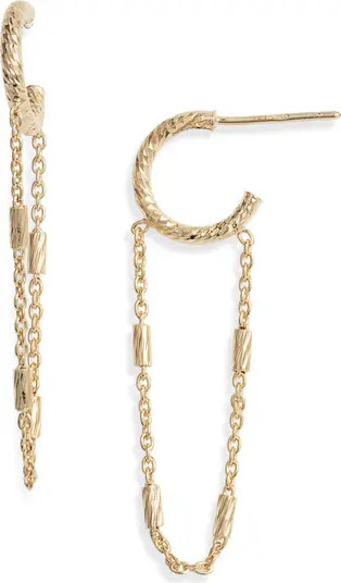 Jennifer Zeuner Helmut Chain Huggie Hoop Earrings | Nordstrom | Nordstrom