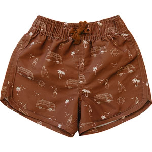 Dark Rust Surf Swim Shorts | Mebie Baby