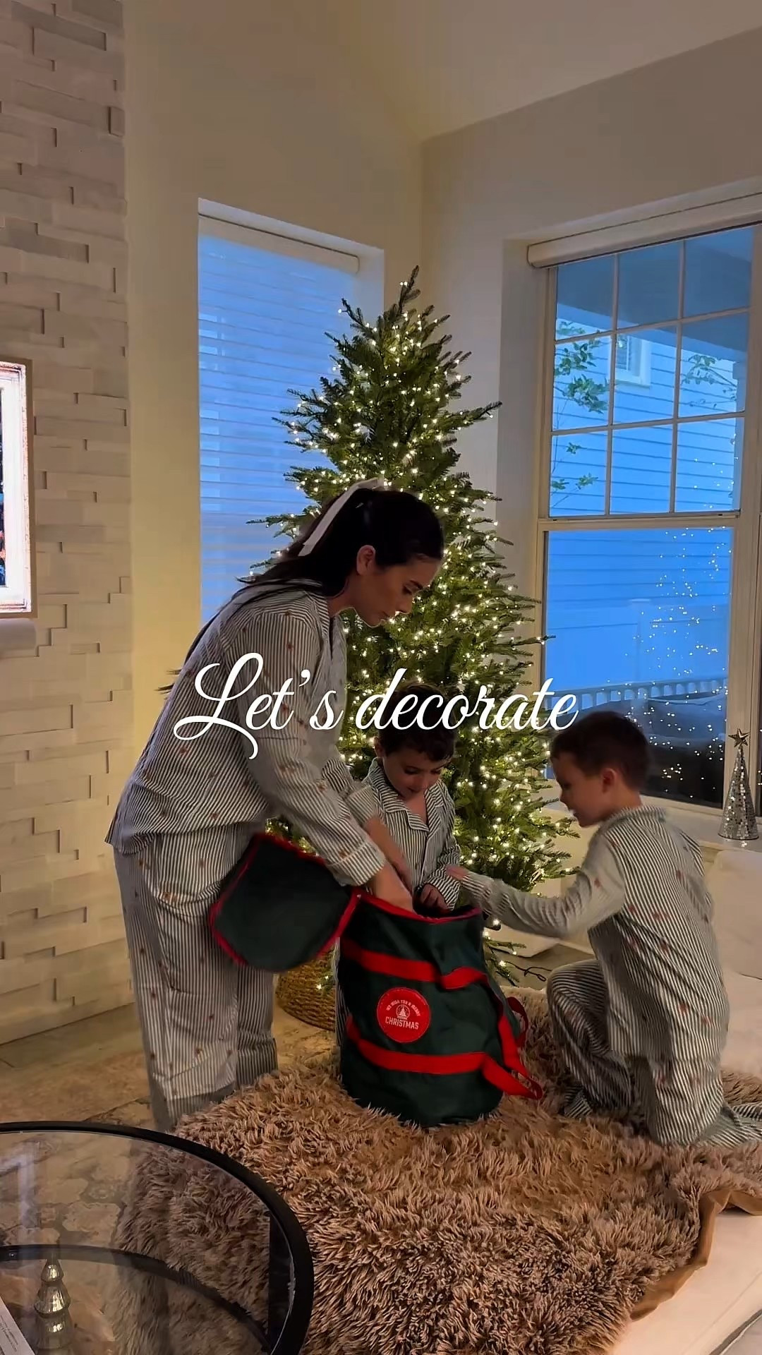 Let’s decorate our tree! 
Viral twinkling Christmas tree 
Matching pajamas
Christmas pajamas
Target style 
Home Depot 

#LTKmomlife #LTKHoliday #LTKHome