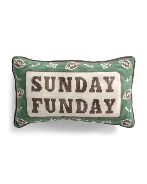9x15 Sunday Funday Needlepoint Pillow | TJ Maxx