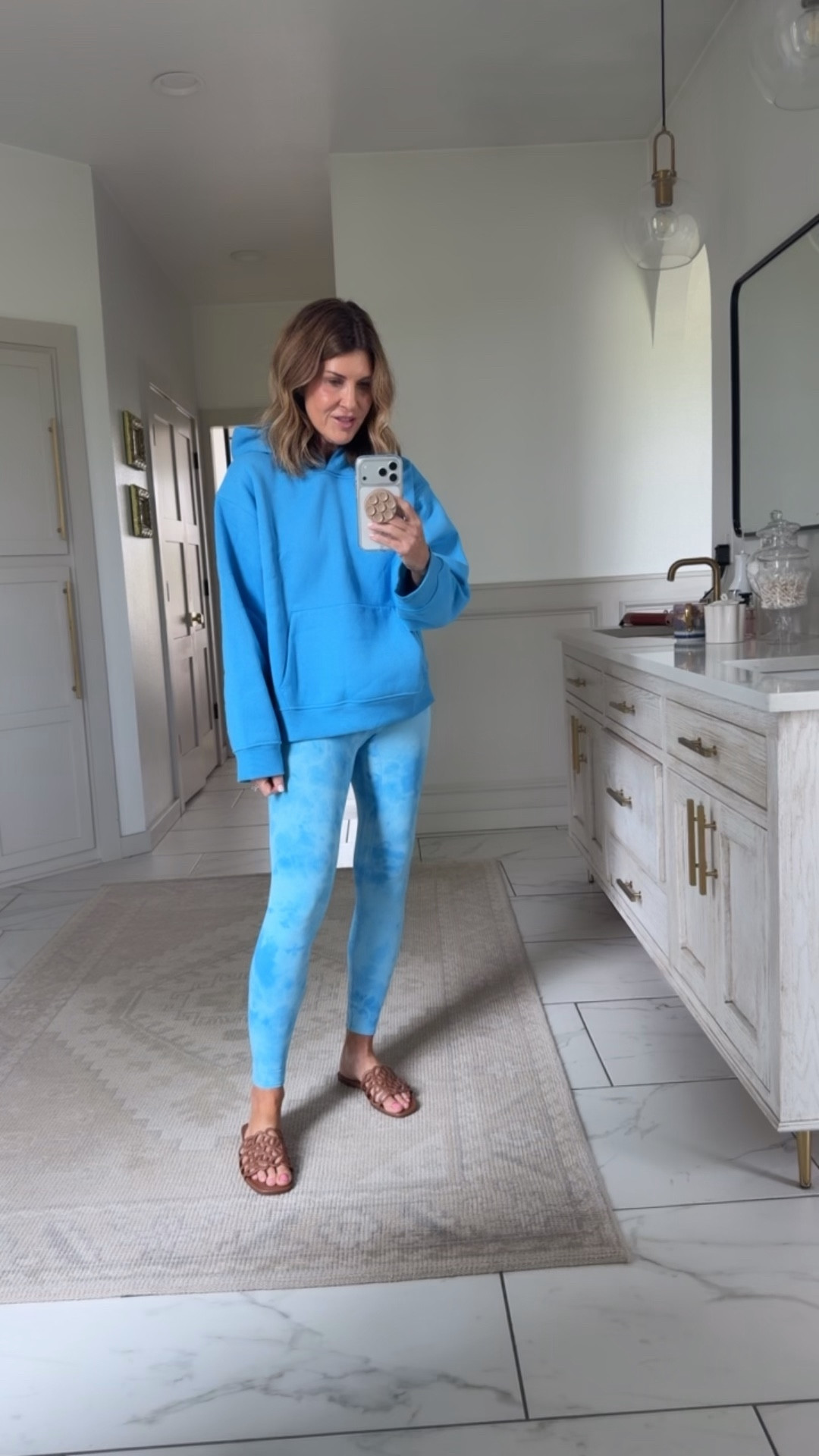 Wearing my true size 4 in the Align no line leggings 28” length
Steady state superloft hoodie I sized up to a medium 

#LTKOver40 #LTKdayinmylife