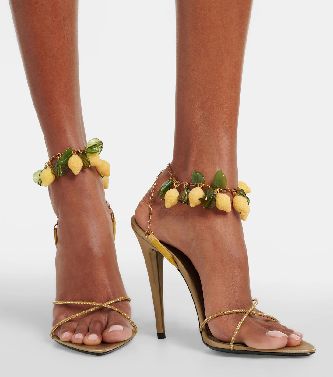 Mon Chéri embellished suede sandals | Mytheresa (UK)