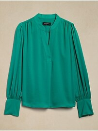 Volume-Sleeve Blouse | Banana Republic Factory