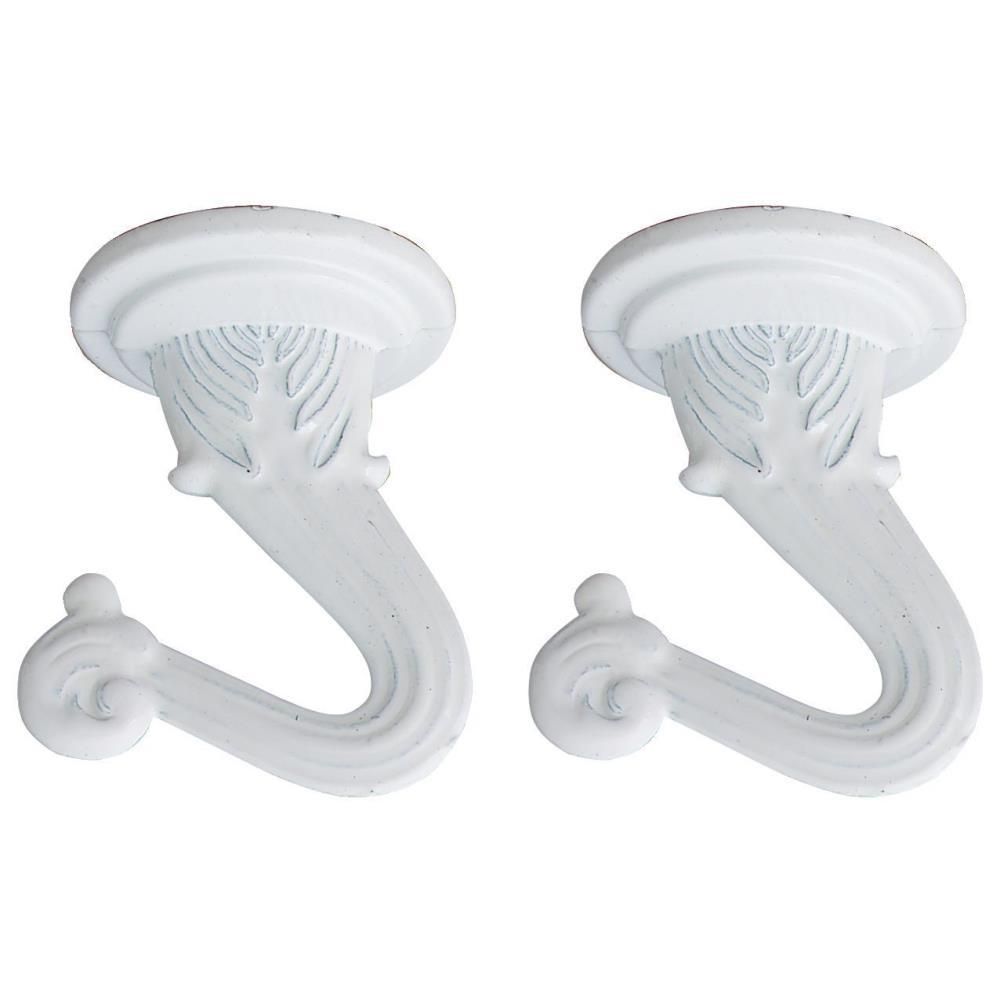 Commercial Electric 1-1/2 in. White Swag Hook (2-Pack)-82155 - The Home Depot | The Home Depot