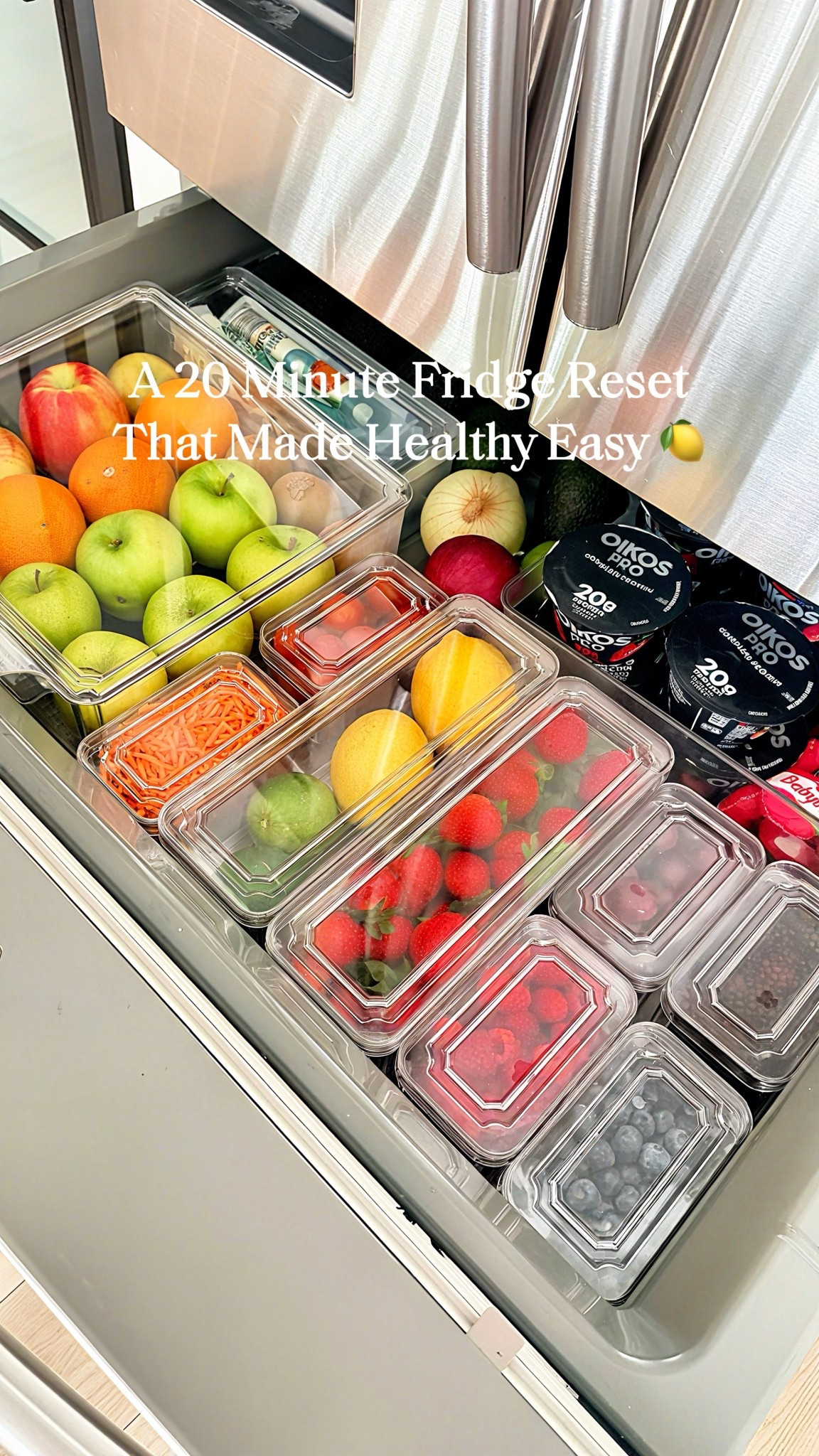 A 20-minute fridge reset that completely changed how easy healthy eating feels 🍋
When everything is washed, prepped, and visible, better choices happen without thinking.

#LTKmomlife #LTKHome #LTKfoodie