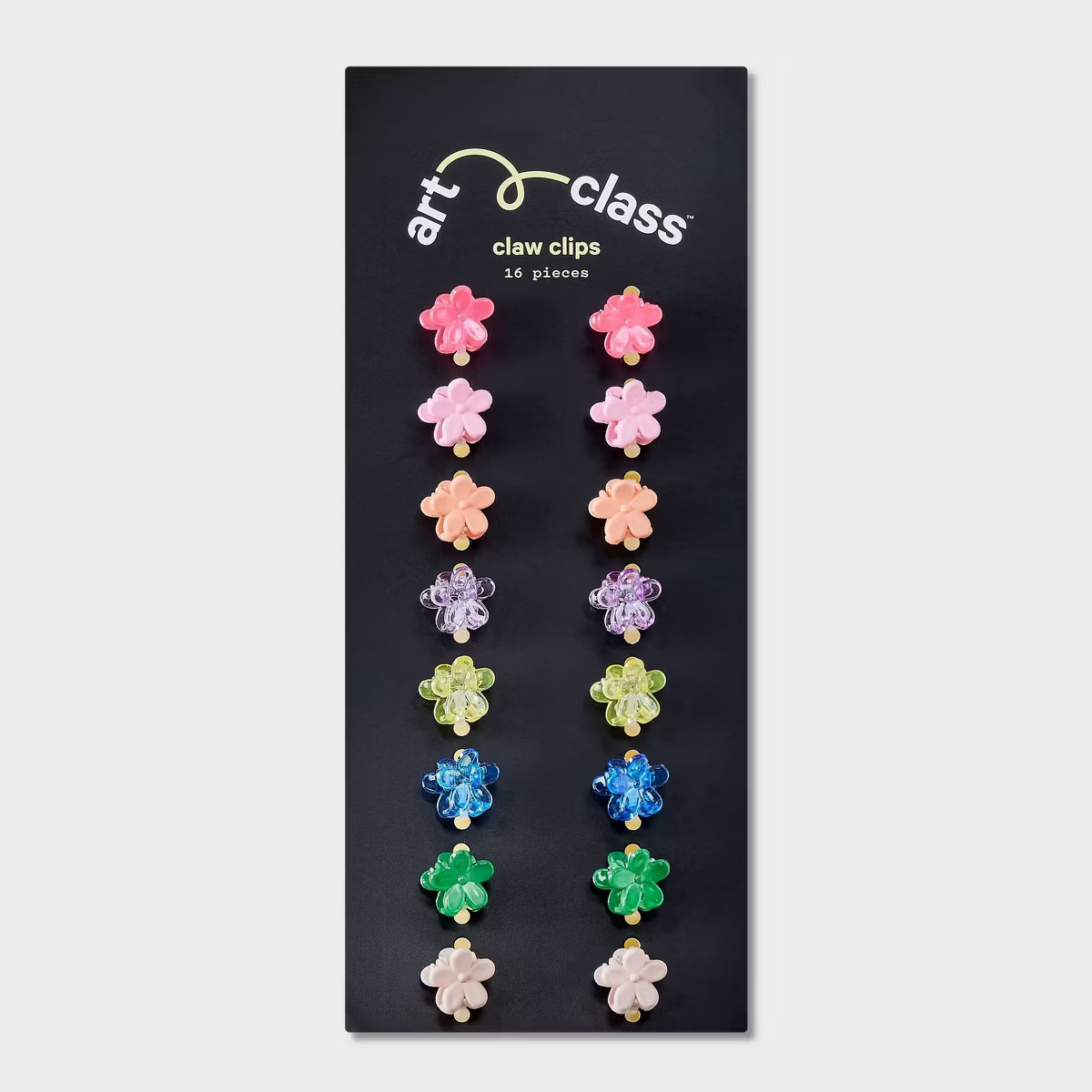 Girls' 16pk Flower Micro Mini Claw Clips - art class™: Fashion Hair Accessories, Acrylic Materi... | Target