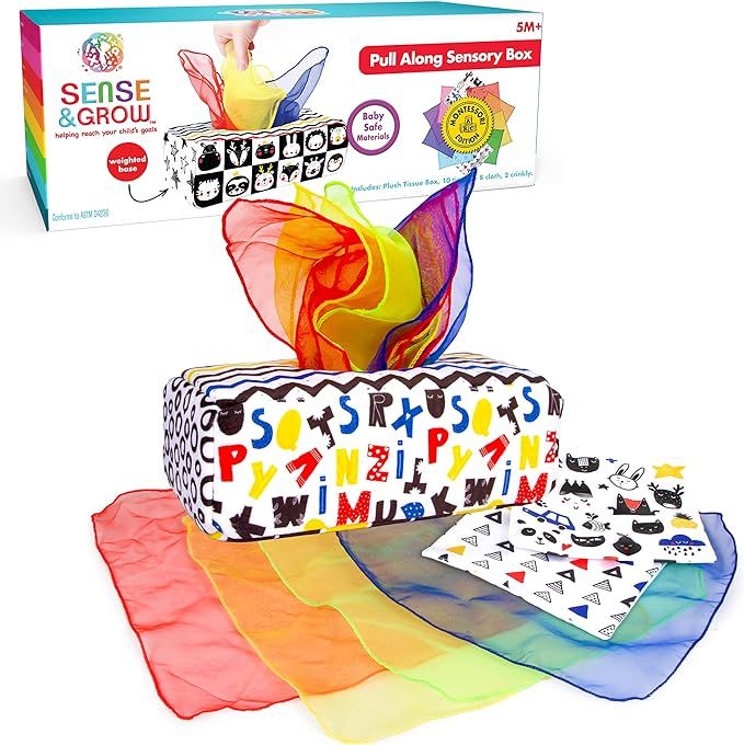 Creative Kids Pull Along Sensory Box Montessori Edition - High-Contrast Black and White First Col... | Amazon (US)